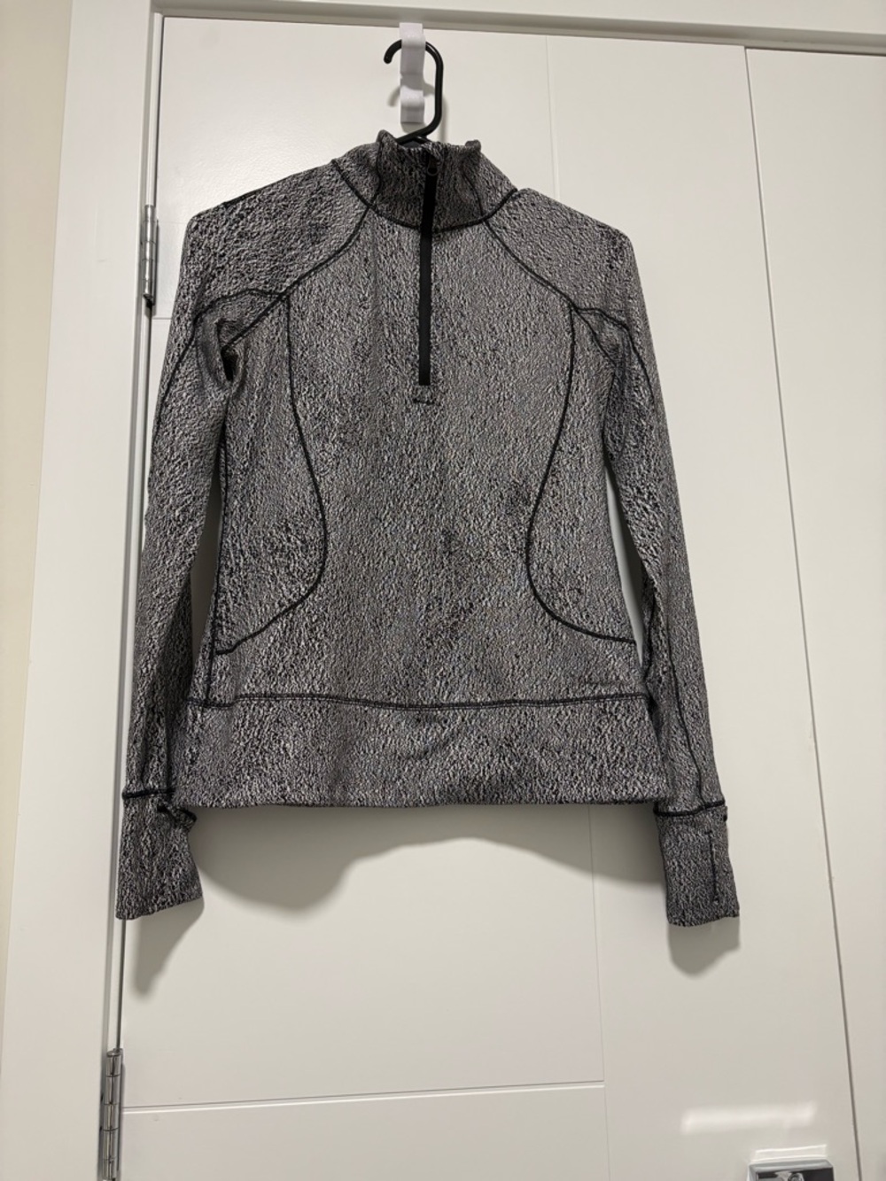 lululemon athletica Gray Textured Half-Zip Utility Jacket